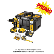 Immagine di Kit trapano avvitatore con percussione DCZ100P2KT-QW  - PROMO