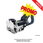 Immagine di Fresatrice per giunzioni a batteria  DOMINO DFC 500 E-Basic - PROMO