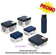 Immagine di Granat Super Pack D150 Dischi gr. 80-120-180, spugne gr. 120 alte e basse + borraccia 1 lt - PROMO
